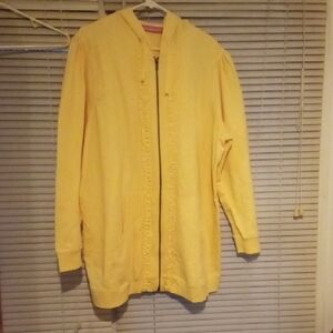 Yellow Hooded Cardigan